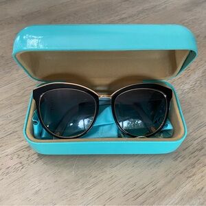 Tiffany & Co. Black Sunglasses with Gold Trim